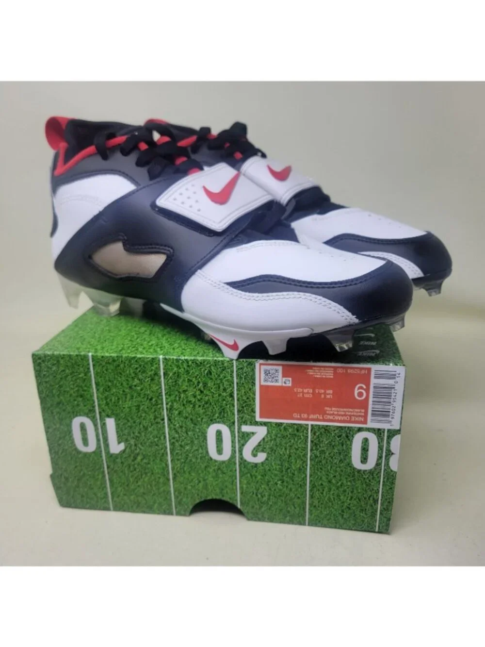 Nike Diamond Turf DT 93 Vapor 360 Deion Sanders HF5298-100 Men’s Size 9